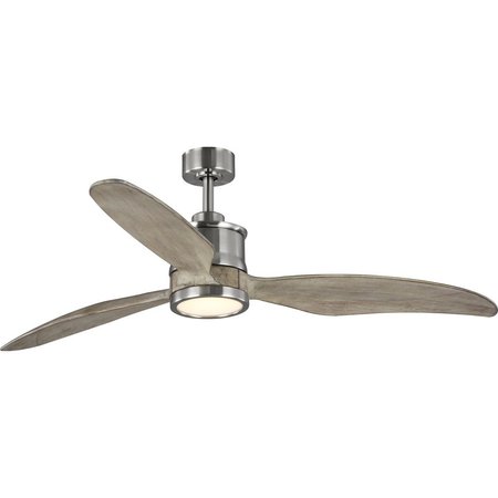 PROGRESS LIGHTING Farris Collection Three-Blade Carved Wood 60" Ceiling Fan P250002-009-30